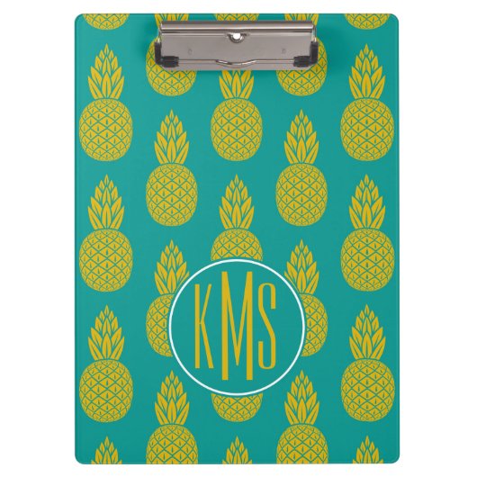 ananas tropische vruchten | Monogram Klembord (Voorkant)
