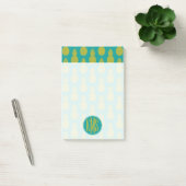 ananas tropische vruchten | Monogram Post-it® Notes (Kantoor)