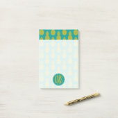 ananas tropische vruchten | Monogram Post-it® Notes (Op bureau)