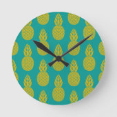 ananas tropische vruchten ronde klok (Voorkant)