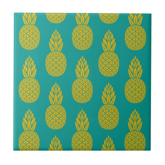 ananas tropische vruchten tegeltje (Voorkant)