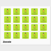 Ananas Trouw Tropisch Favoriet Sticker (Vel)
