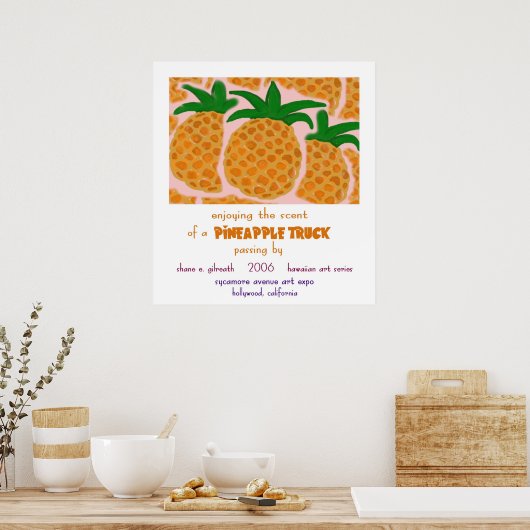 ananas Truck Poster (Keuken)