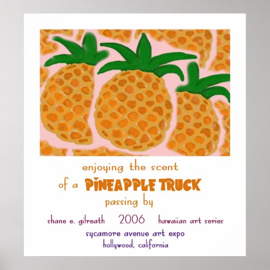 ananas Truck Poster (Voorkant)