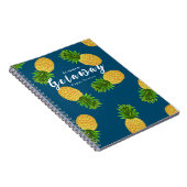 ananas turkoois notitieboek (Rechterzijde)