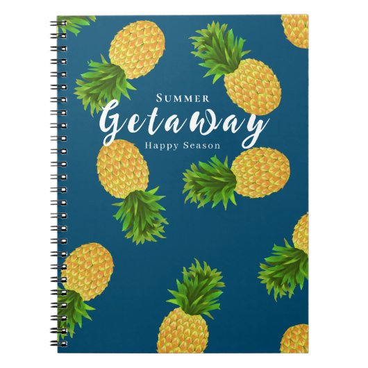 ananas turkoois notitieboek (Voorkant)