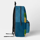 Ananas turquoise blauw bedrukte rugzak (Links)