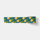 Ananas turquoise blauw satijnen lint (Voorkant)