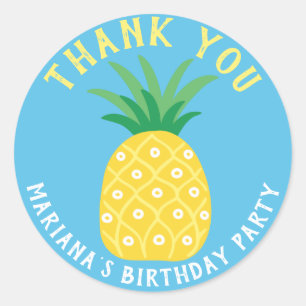 Ananas Tutti Frutti Fruit Dank u Ronde Sticker