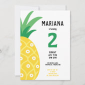 Ananas Tutti Frutti Fruit Verjaardagsfeest Kaart (Voorkant)