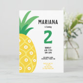 Ananas Tutti Frutti Fruit Verjaardagsfeest Kaart (Staand voorkant)