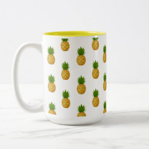 ananas tweekleurige koffiemok