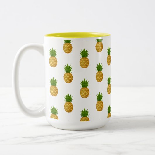 ananas tweekleurige koffiemok (Links)
