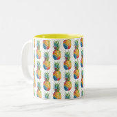 Ananas Tweekleurige Koffiemok (Voorkant links)