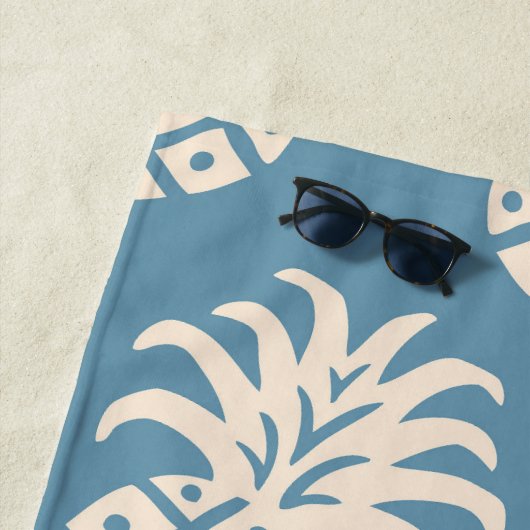 Ananas Twist Tropisch ontwerp Strandlaken (In situ)