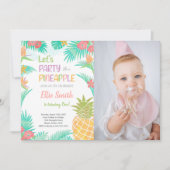 Ananas-uitnodigingen met foto kaart (Voorkant)