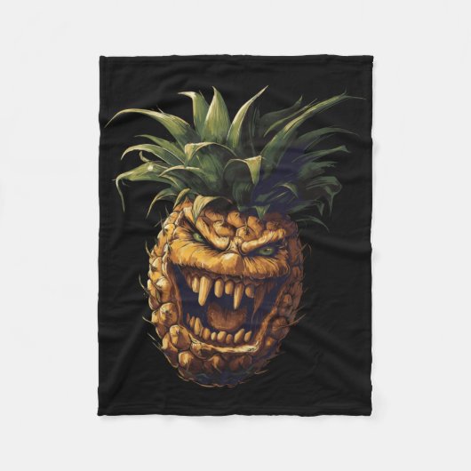 Ananas Vampire Sticker Fleece Deken (Voorkant)