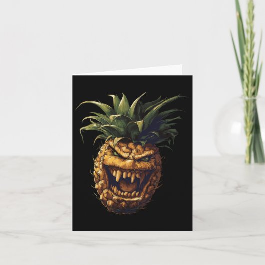 Ananas Vampire Sticker Kaart (Voorkant)