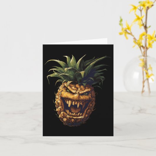 Ananas Vampire Sticker Kaart (Gele Bloem)