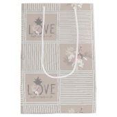 Ananas van haar ogen, Tropische Romance Gift Bag Medium Cadeauzakje (Achterkant)