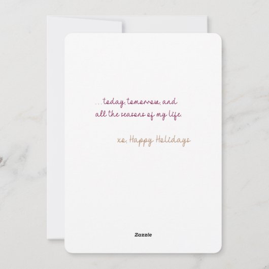 Ananas van mijn oog, Sugar Plum Flat Feestdagenkaart (Achterkant)