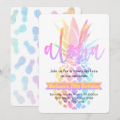 ananas van verjaardagsfeest kaart (Voorkant / Achterkant)