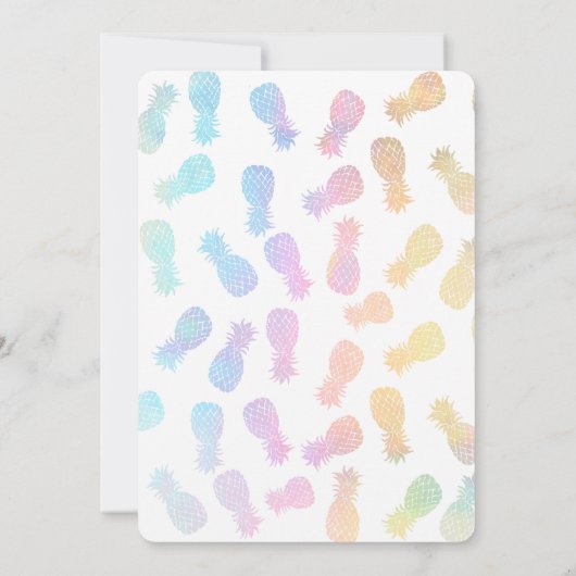 ananas van verjaardagsfeest kaart (Achterkant)