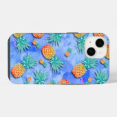 Ananas. Verf. Feest. iPhone Hoesje (Achterkant horizontaal)