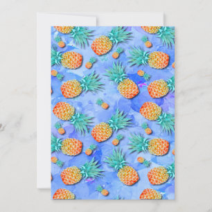 Ananas. Verf. Feest. Kaart