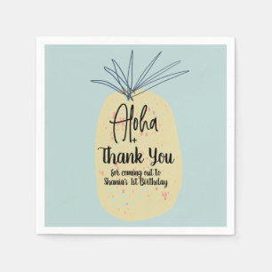 Ananas Verjaardag Tropische Zomer Aloha Dank Je Servet
