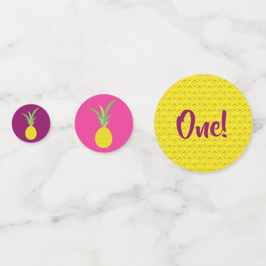 Ananas verjaardagsfeestje confetti (Voorkanten)