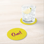 Ananas verjaardagsfeestje ronde kartonnen onderzetter (Insitu)