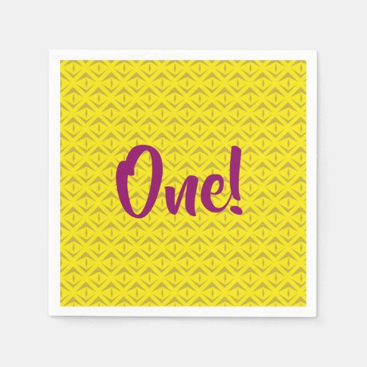 Ananas verjaardagsfeestje servet (Voorkant)