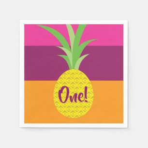Ananas verjaardagsfeestje servet