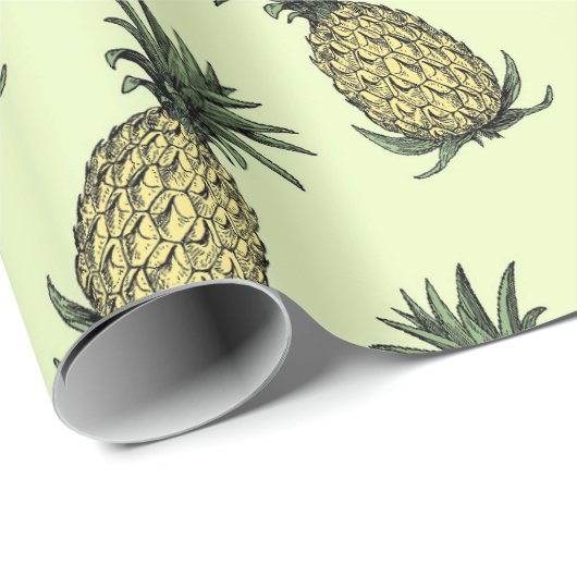 Ananas Verpakkingspapier Cadeaupapier (Rol Hoek)