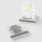 Ananas verzachten stenen onderzetter (Zijkant)