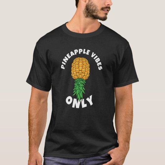 Ananas Vibes zwinger alleen onderaan ananas T-shirt (Voorkant)