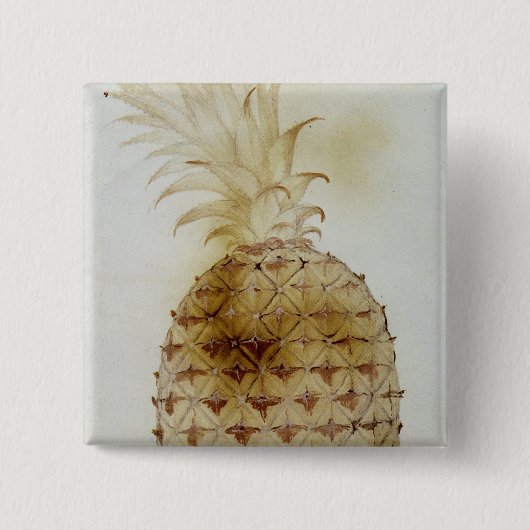 ananas vierkante button 5,1 cm (Voorkant)