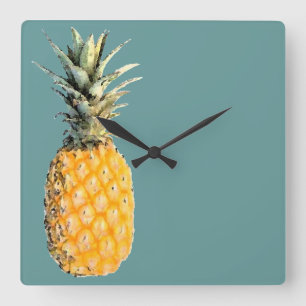 ananas vierkante klok