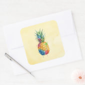 Ananas Vierkante Sticker (Envelop)
