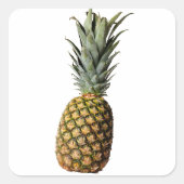 ananas vierkante sticker (Voorkant)