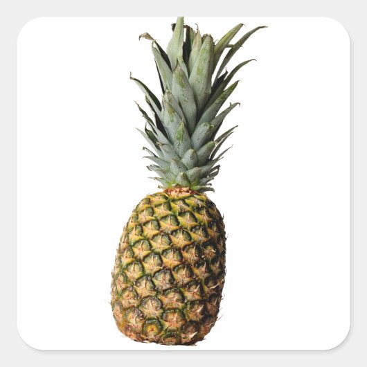 ananas vierkante sticker (Voorkant)