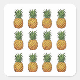 Ananas vierkante sticker