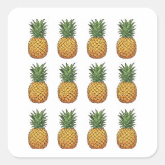 Ananas vierkante sticker