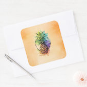 Ananas Vierkante Sticker (Envelop)