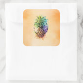 Ananas Vierkante Sticker (Tas)