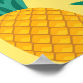 Ananas Vintage: vruchtbare patroonverrukking. Poster (Hoek)