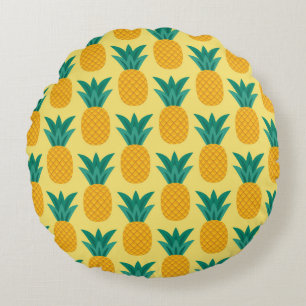 Ananas Vintage: vruchtbare patroonverrukking. Rond Kussen