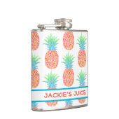 Ananas Vinyl Verpakte kolf Heupfles (Rechts)