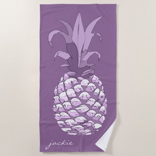 Ananas Violet ID239 Strandlaken (Voorkant)